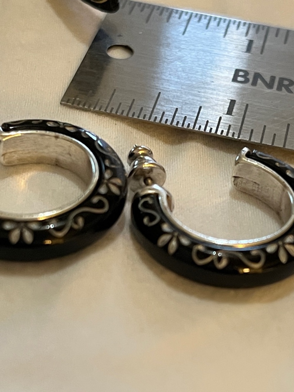 Brighton black and silver earrings - Picture 5 of 6